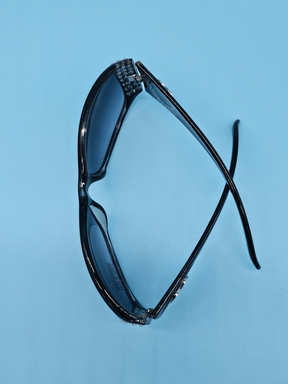 Black Crystal-Embellished Women's Sunglasses - Picture 4 of 5